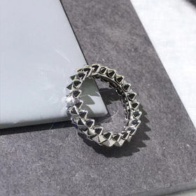 Cartier silver rivet ring-3773